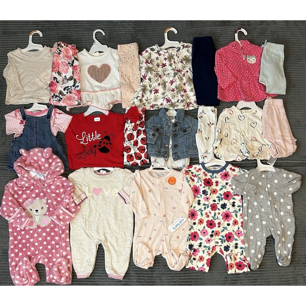 Huge Winter Lot 3 6 M Baby Girls Clothes Months NEW & EUC Dress Gap Carters 3/6